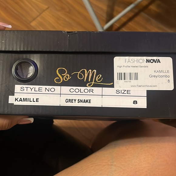 Heeled Sandals - Grey Snake Combo - Picture 3 of 3